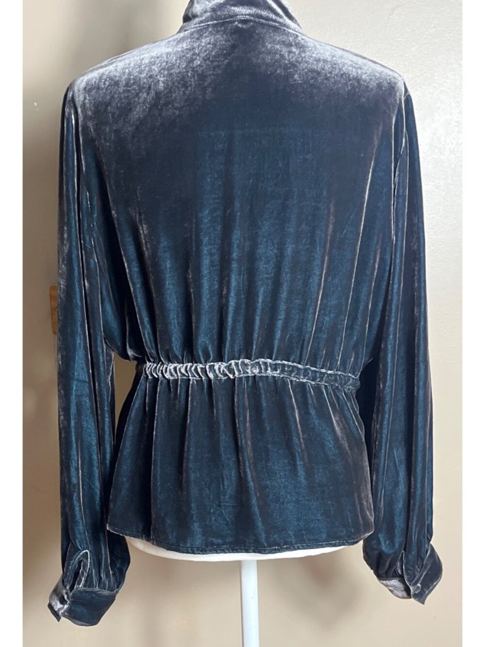 Whimsigoth Dark Feminine Top Witchy Silk Velvet Margret Oleary Luxury Layer Wm M - Picture 2 of 11